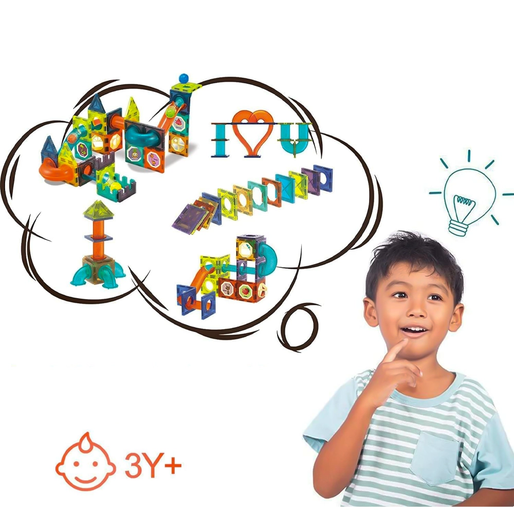 Edukacyjny Zestaw Magnetycznych Klocków - różnorodność elementów
