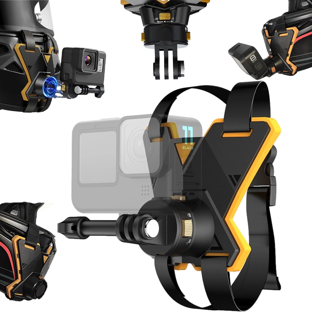 Obrotowe mocowanie na kask do kamer sportowych Obrotowe mocowanie na kask do kamer sportowych