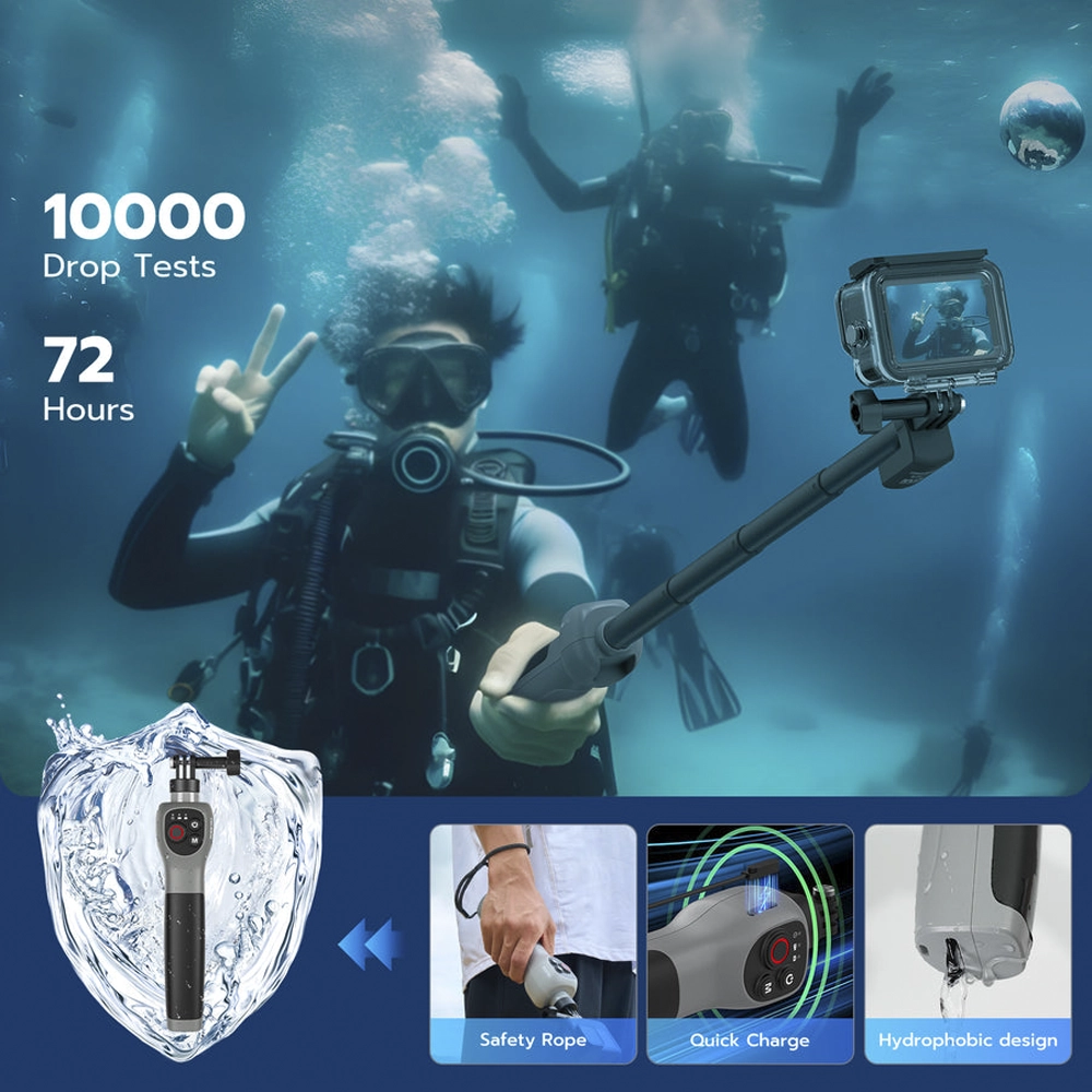 Możliwości podwodnego kijka z kontrolerem Bluetooth Możliwości podwodnego kijka z kontrolerem Bluetooth