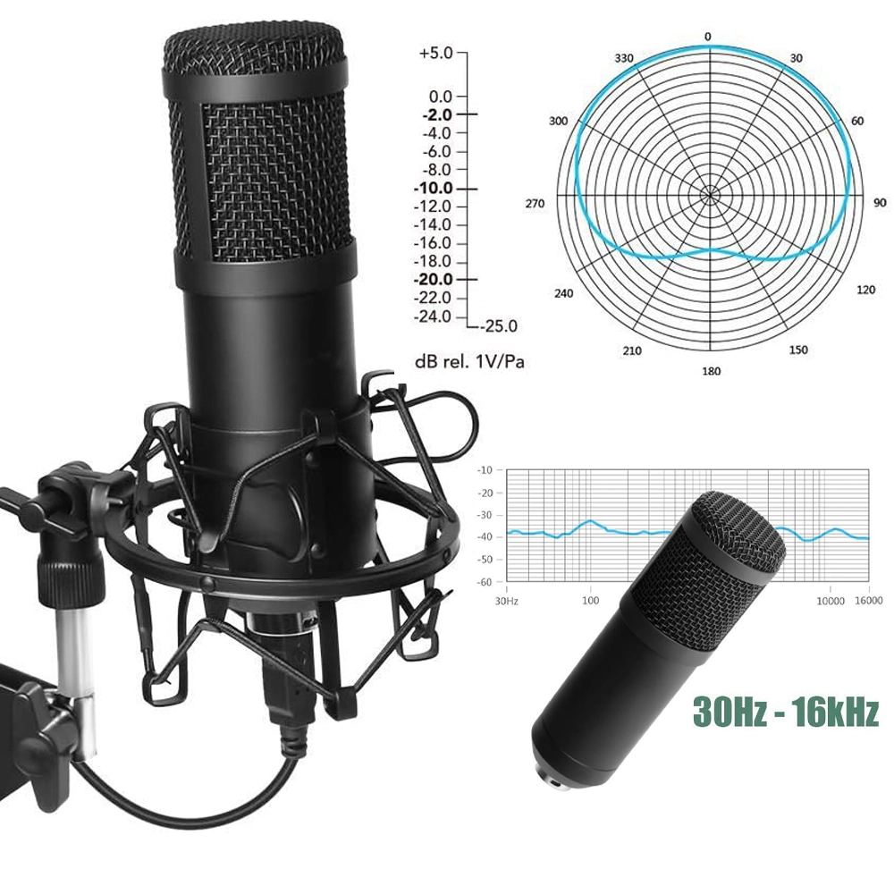 Perfekcyjna jakość dźwięku mikrofonu USB