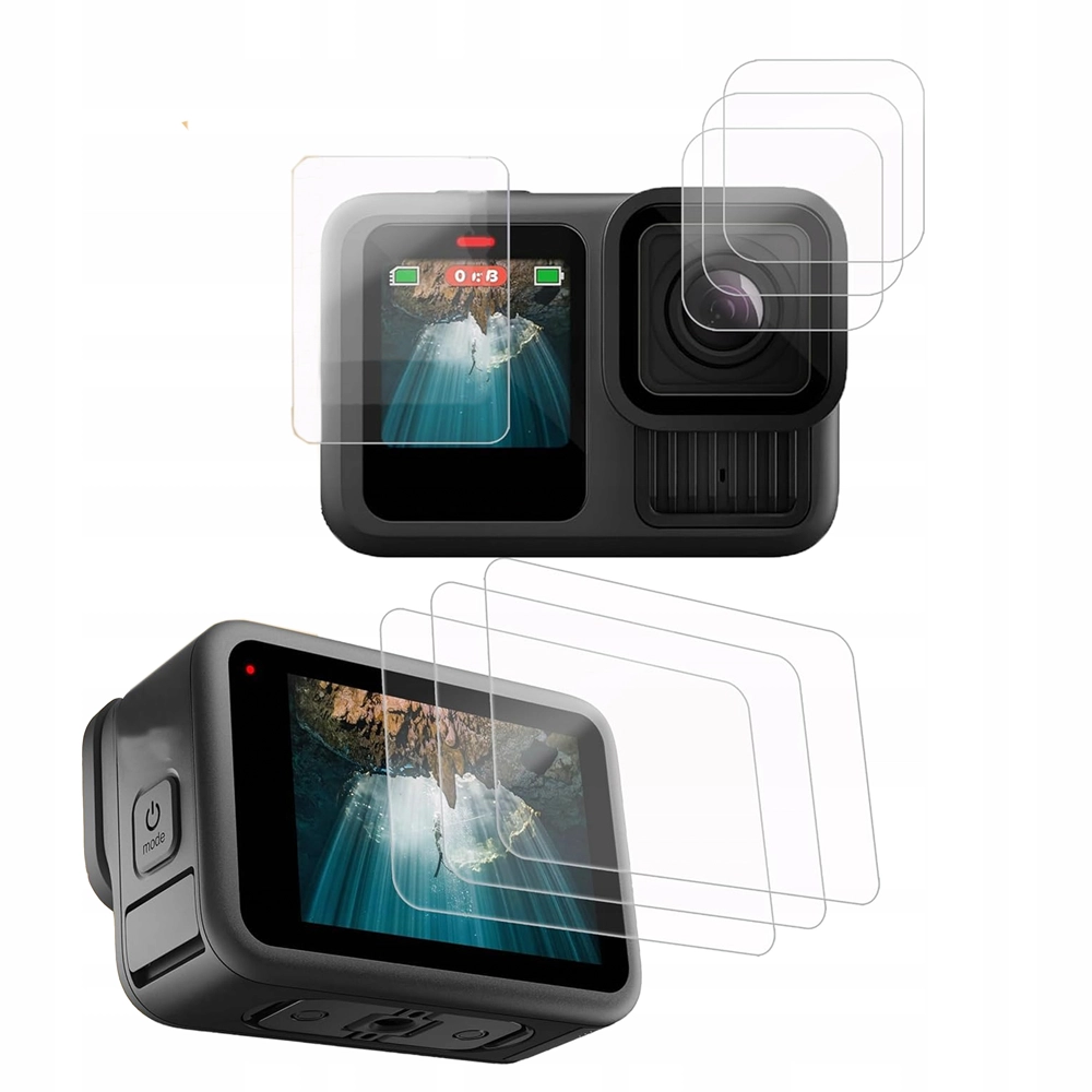 Szkło hartowane na ekran i obiektyw do GoPro Hero Szkło hartowane na ekran i obiektyw do GoPro Hero