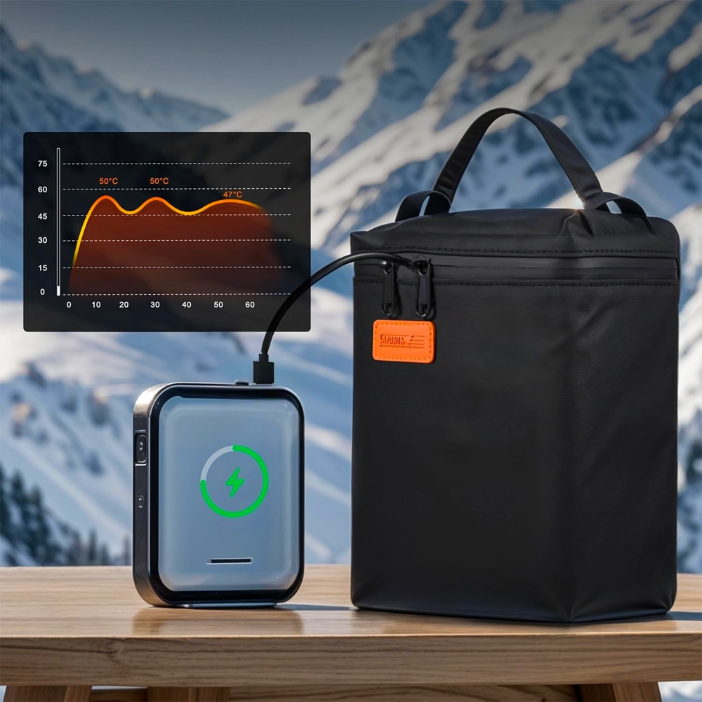 Port USB, automatyczne sterowanie temperaturą Innowacyjna technologia grzewcza - torba STARTRC