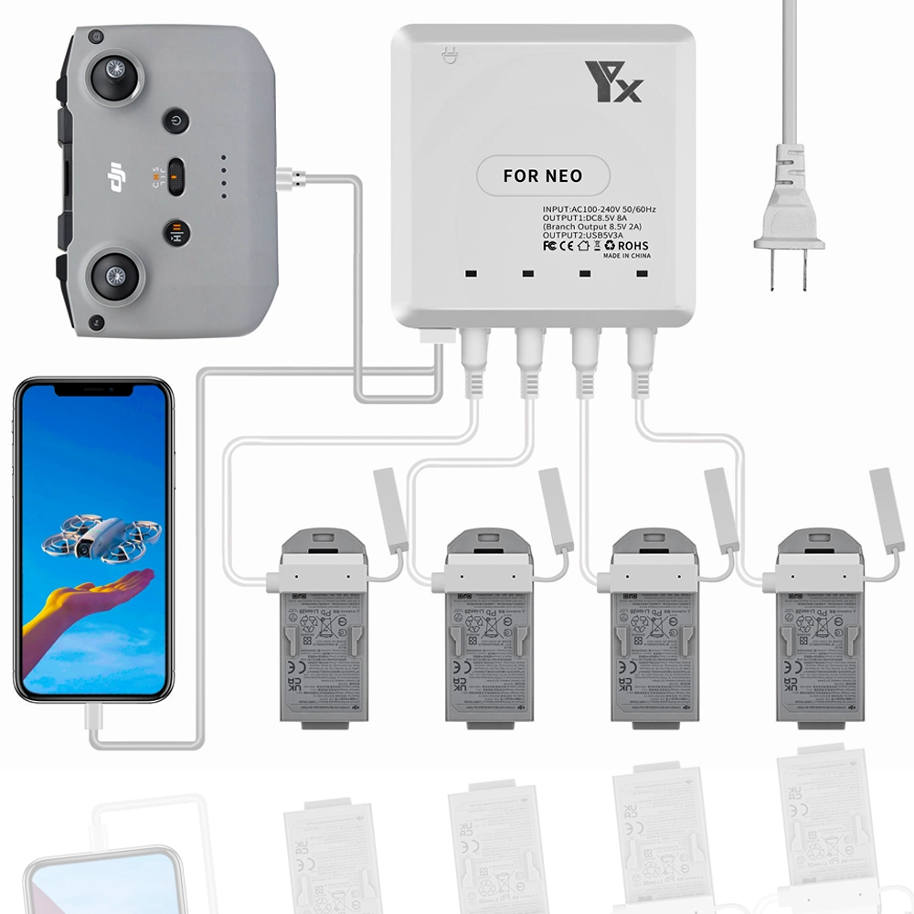 Ładowarka DJI NEO do drona - najważniejsze cechy Wielofunkcyjna ładowarka DJI NEO - widok 1
