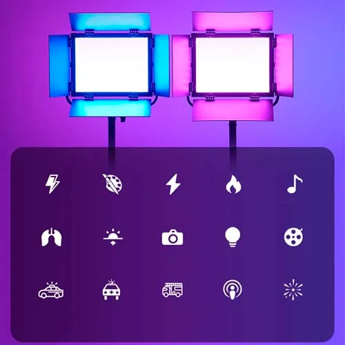 Lampa LED 50W RGB z Pilotem