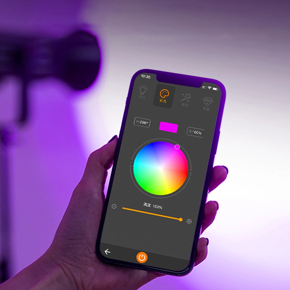 RGB Lampa studyjna z pilotem i aplikacją mobilną