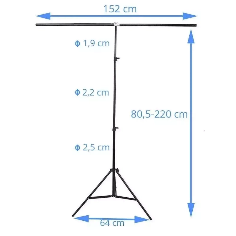 Zestaw Statyw Do Teł Typ T Belka 150cm Statyw 2m