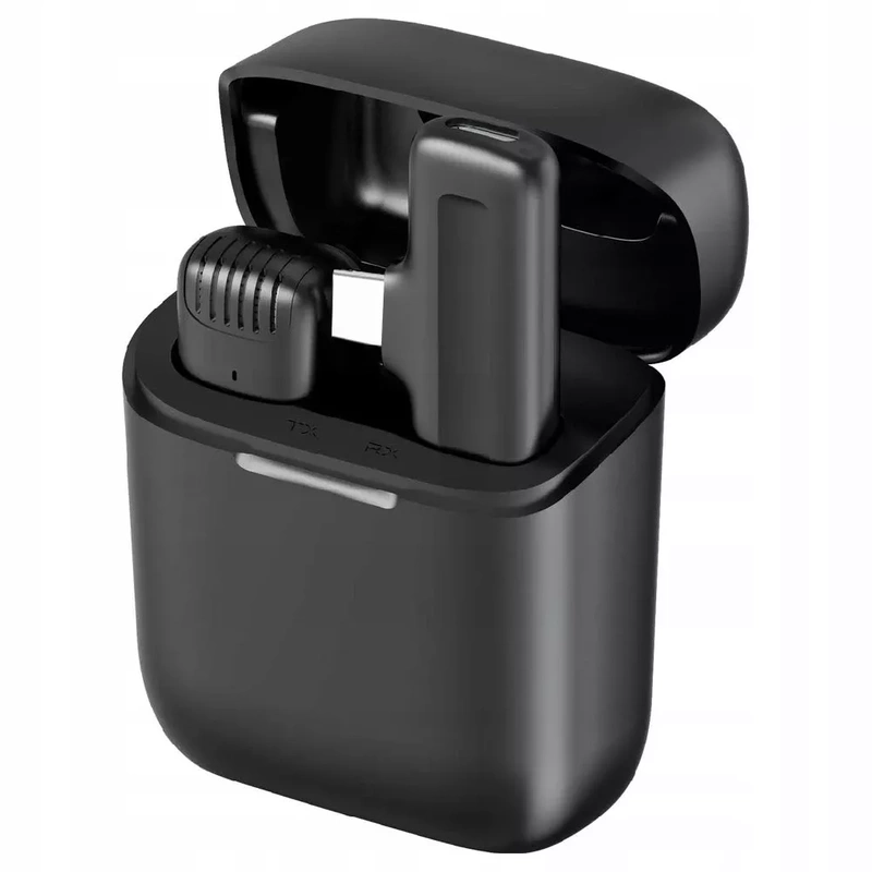 Mikrofon Bezprzewodowy Krawatowy do USB C Android / IPhone 17 16 15 14 13 12 + Etui