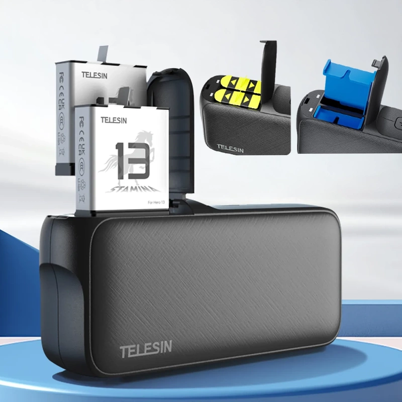 Ładowarka z Powerbankiem TELESIN 10000mAh do GoPro Hero 13 + GRATIS! Zestaw montażowy 3M
