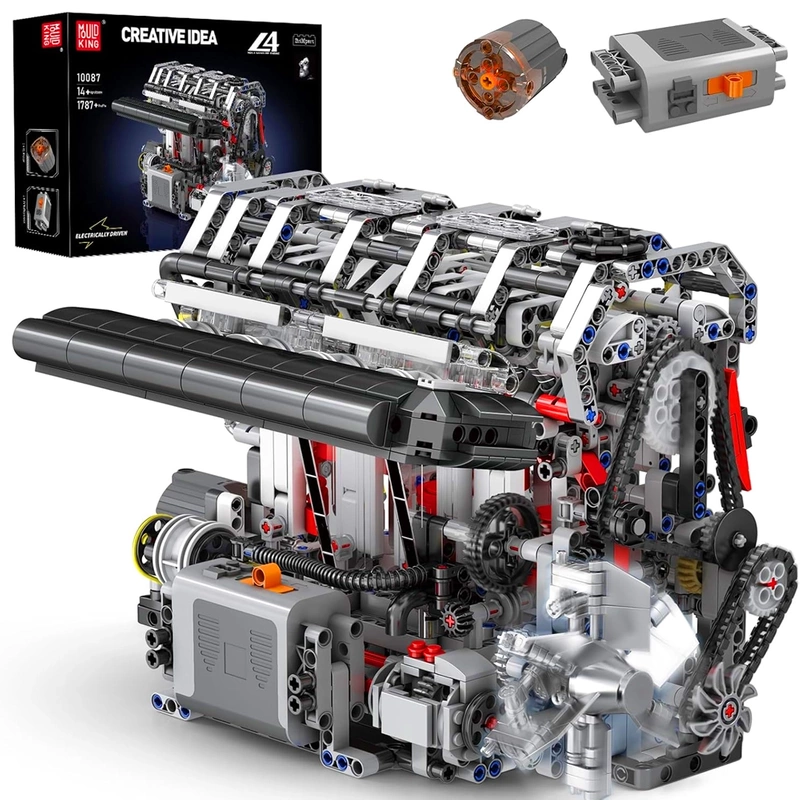 Klocki Technic Silnik Czterorzędowy Mould King z Ruchomymi Elementami 1787el na Prezent