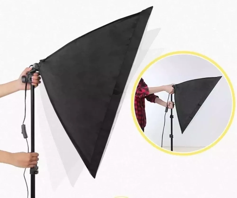 Zestaw Studyjny do Zdjęć 2x Softbox Tło Białe Statyw Żarówki 150W
