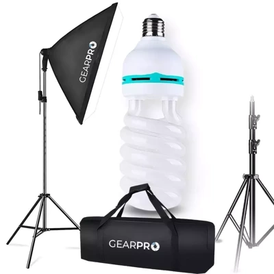 LAMPA Fotograficzna Studyjna + SOFTBOX 50x70cm 600W Ciągłe Światło + Etui