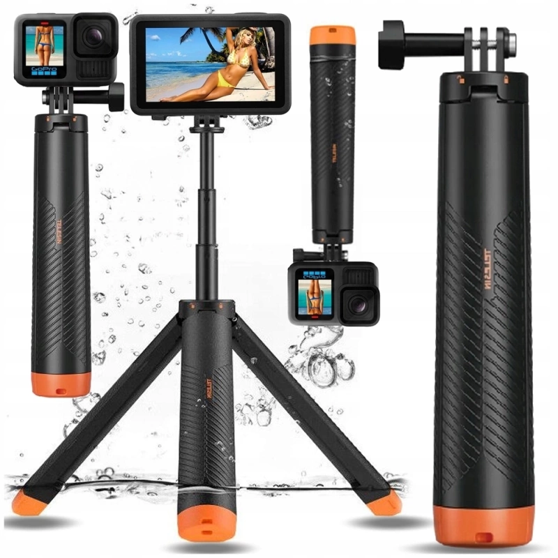 Boja Uchwyt Wypornościowy Monopod Statyw Selfie Telesin do GoPro DJI Action + GRATIS! Zestaw montażowy 3M