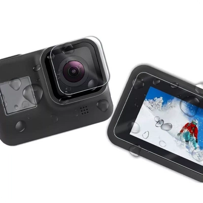 Szkło Hartowane na Obiektyw Ekran do GoPro Hero 13 12 11 10 9 Black Zestaw 3 Komplety