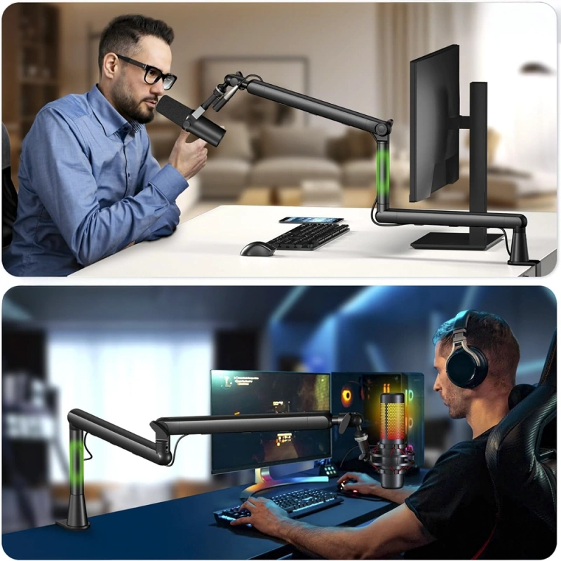 Uchwyt Stołowy Biurkowy Studyjny Ramię Statyw do Mikrofonu Telefonu Kamery