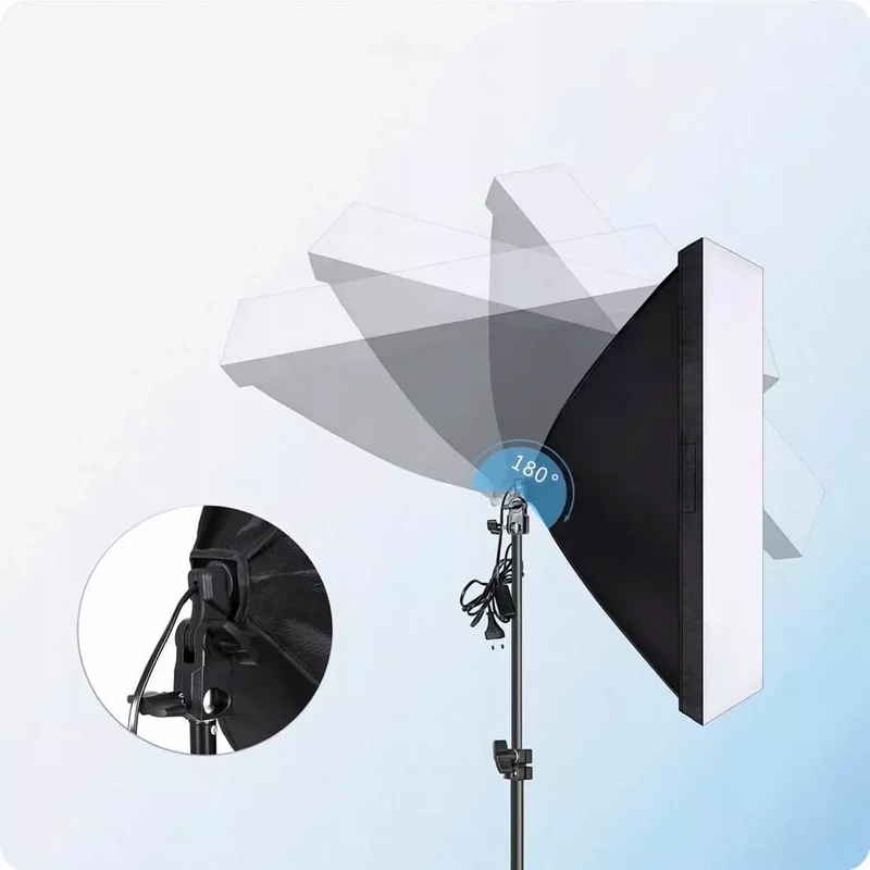 Zestaw 2x Softbox Lampy Fotograficzne Oświetlenie Ciągłe 2x150W /600W + Torba