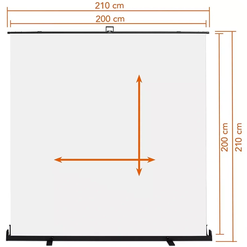 Tło Fotograficzne Białe Zwijane Roll Up 200x200cm Ścianka Fotograficzna PRP