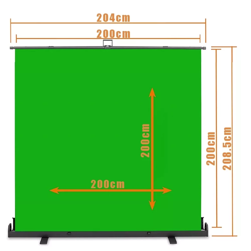 Tło Fotograficzne Zielone Green Screen Typu Roll Up 2x2m 