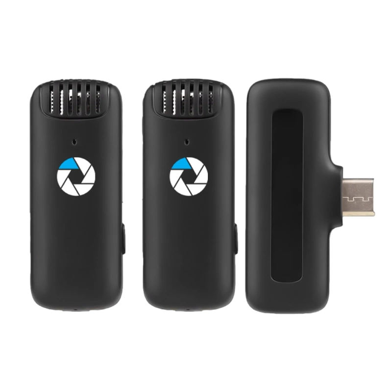 2x Mikrofon Bezprzewodowy Krawatowy do USB C Android / IPhone 17 16 15 14 13 12