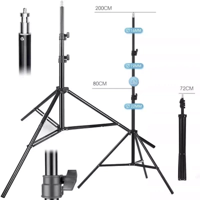 Statyw Oświetleniowy Studyjny 200cm Głowica 16mm 1/4" do Lampy Softboxu Lasera