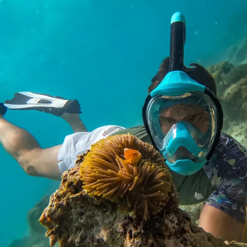 Maska do Nurkowania Pływania Pełnotwarzowa Snorkelingu Ani Fog PRO L/XL