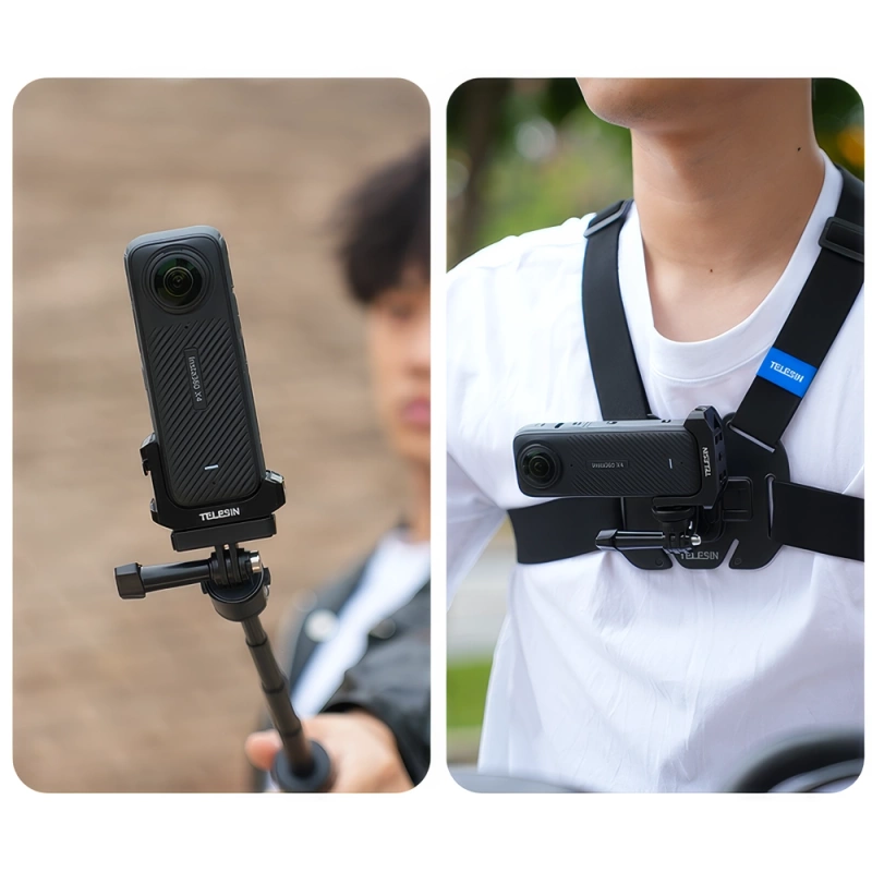Szybkozłączka Adapter 1/4 Klatka Pion Poziom Zimna Stopka do Insta 360 X4