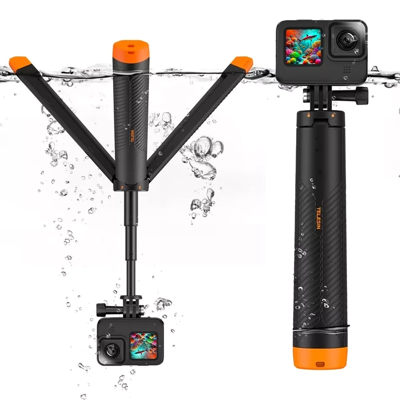 Boja Uchwyt Wypornościowy Monopod Statyw Selfie Telesin do GoPro DJI Action + GRATIS! Zestaw montażowy 3M