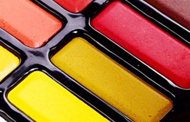 Farby Wodne Akwarelowe Kostki Zestaw H&B 40w1 Pędzle Wodne