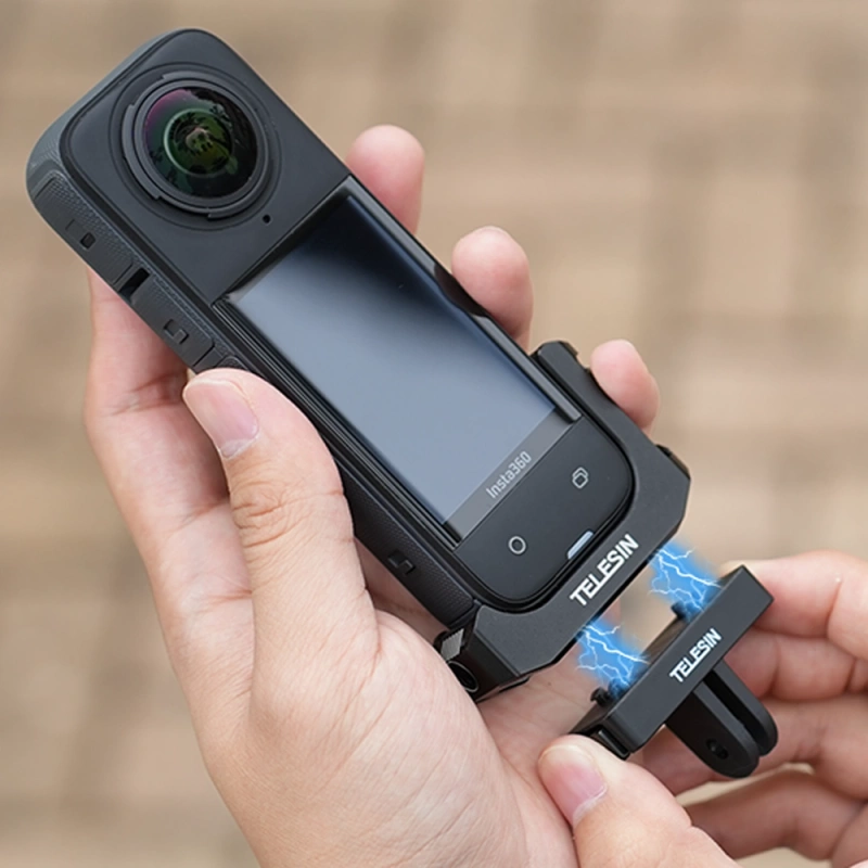 Szybkozłączka Adapter 1/4 Klatka Pion Poziom Zimna Stopka do Insta 360 X4