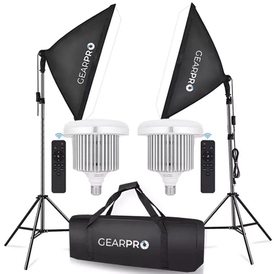 2x Softbox Zestaw Oświetlenie Ciągłe 2x 85W 50x70cm