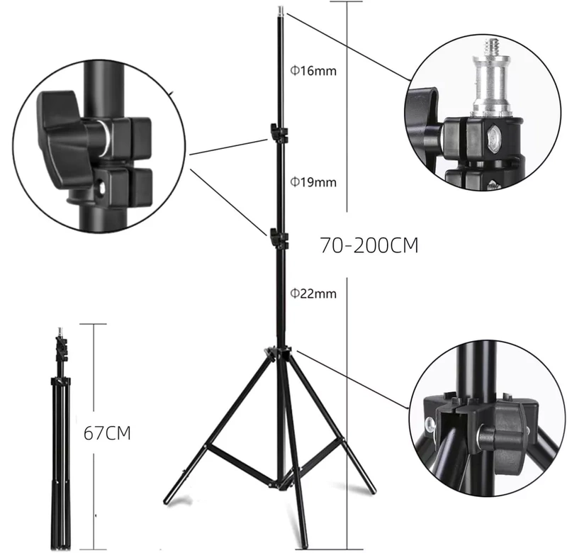 Softbox LED Lampy Zestaw Oświetlenie z Pilotem 2x50W Statywy Torba