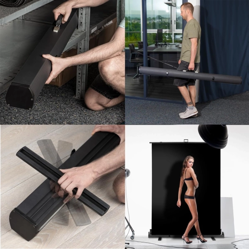 Tło Fotograficzne Czarne Typu Roll Up 2x2m