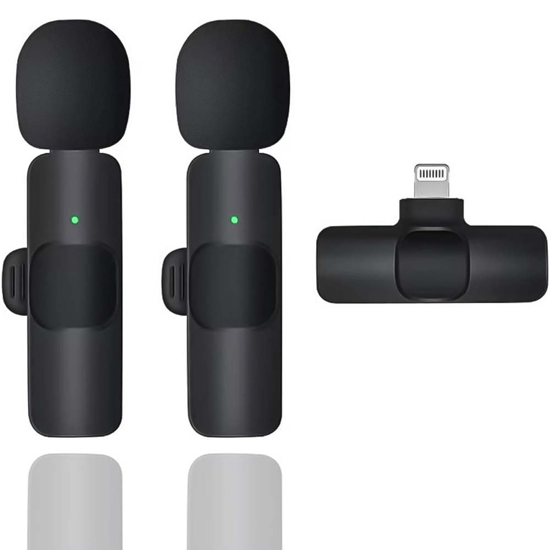 2x Mikrofon Bezprzewodowy Krawatowy do Telefonu Lightning iPhone 14 13 12 11 