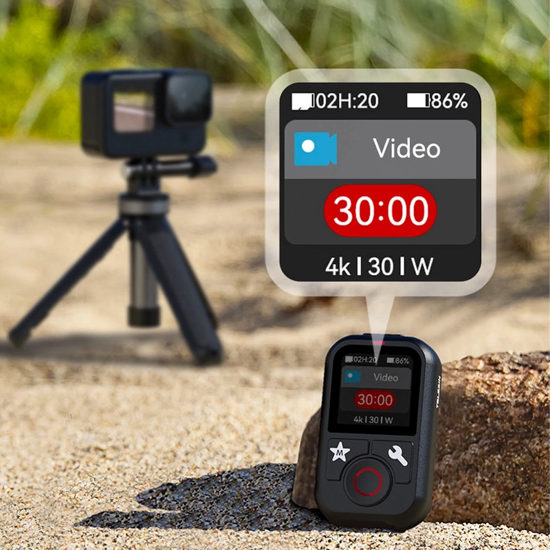 Pilot Bluetooth Telesin T13 do GoPro Hero 13 12 11 10 9 MAX HERO 2024 IP54 + GRATIS! Zestaw montażowy 3M