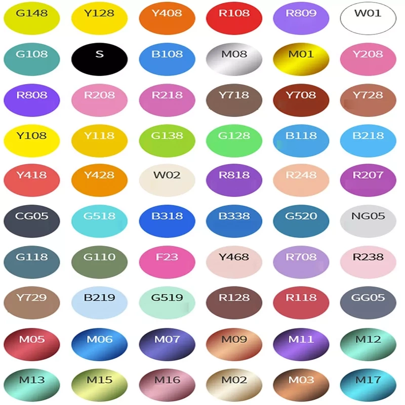 Markery Akrylowe Zestaw 60 Sztuk Pisaki Flamastry Mazaki Jupai Wododporne 