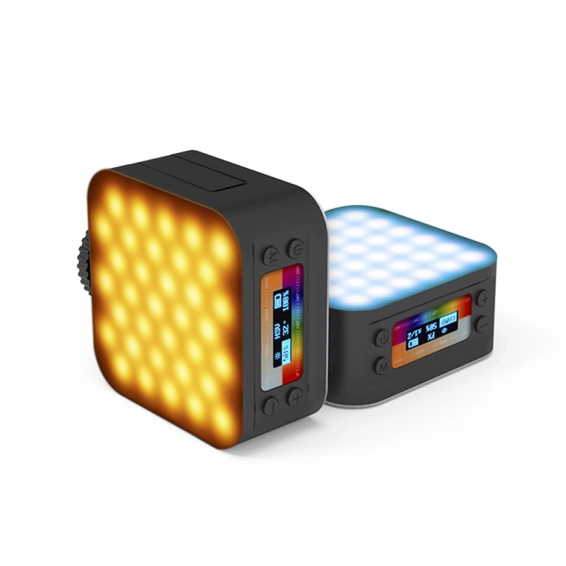 Lampa Diodowa LED RGB Bi Color Fotografia Video Efekty Emotki