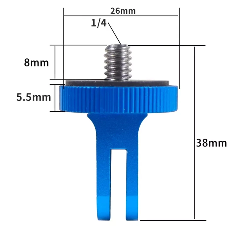 Uchwyt Aluminiowy Adapter Gwint 1/4'' Statywowy do Kamer GoPro SJCAM DJI 