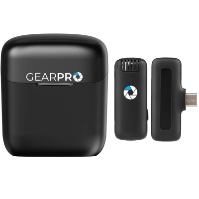 Mikrofon Bezprzewodowy Krawatowy do USB C Android / IPhone 17 16 15 14 13 12 + Etui
