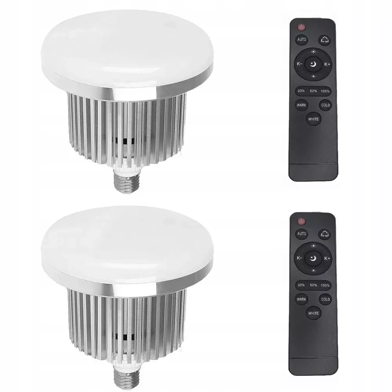 Żarówka z Pilotem LED E27 85W=1050W Zestaw 2szt