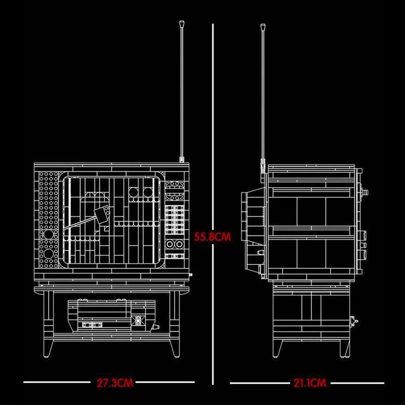 Klocki Mould King Telewizor Konsola do Gier Retro 2688el Prezent