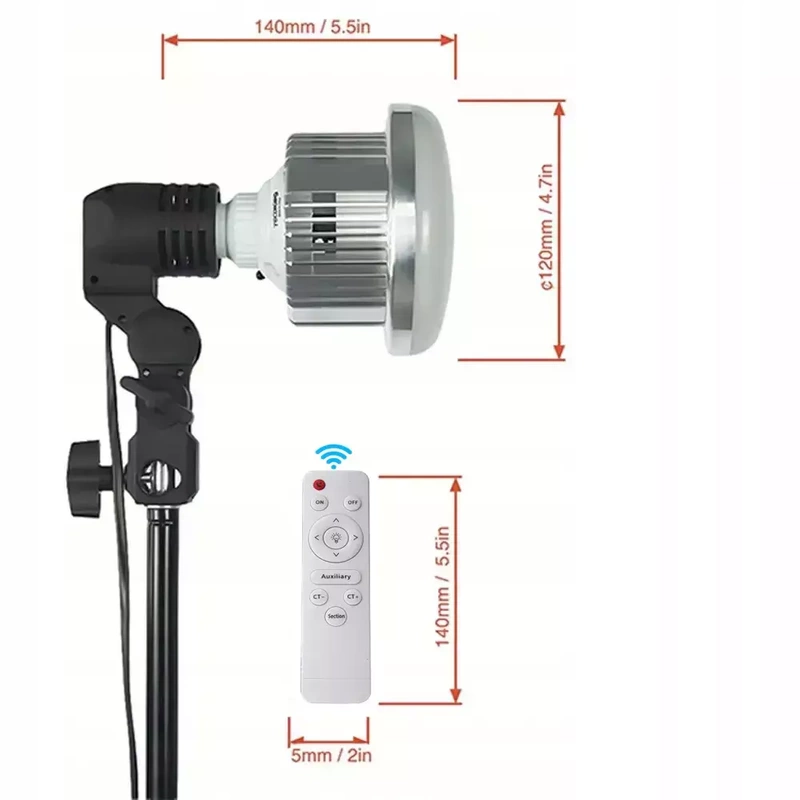 Softbox Lampa 1050W Statyw Softbox 50x70cm Żarówka 85W + Pilot