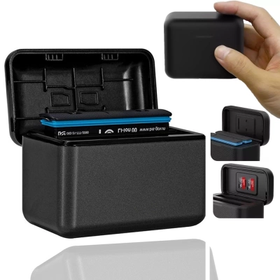 Ładowarka HUB Etui na 2x Akumulator Baterie do Kamery Insta 360 X4 Karty SD