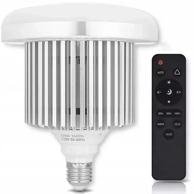 Fotograficzna Żarówka LED 85W E27 z Pilotem 5500K