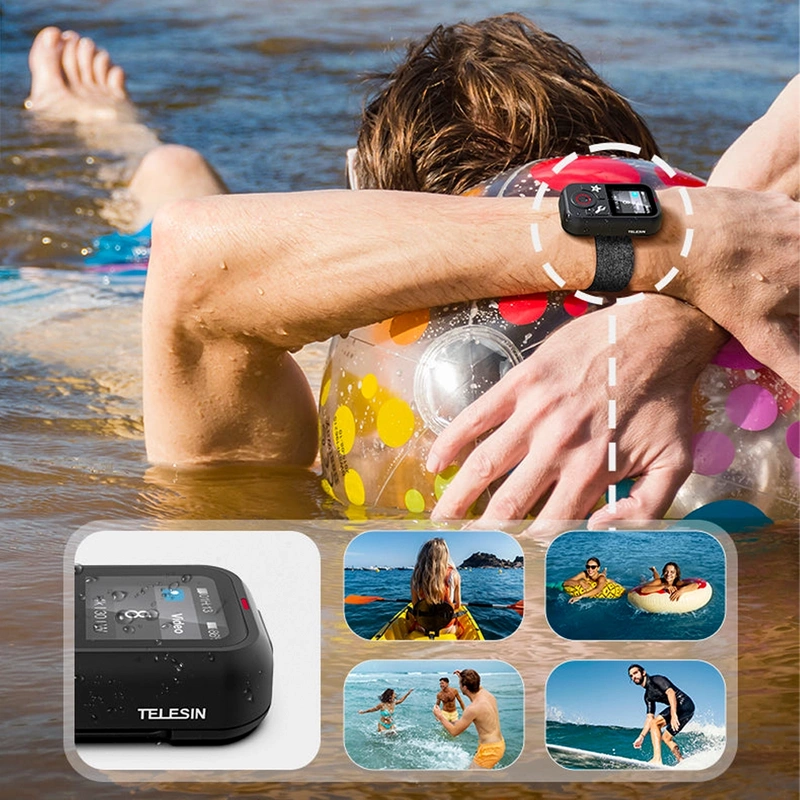Pilot Bluetooth Telesin T13 do GoPro Hero 13 12 11 10 9 MAX HERO 2024 IP54 + GRATIS! Zestaw montażowy 3M
