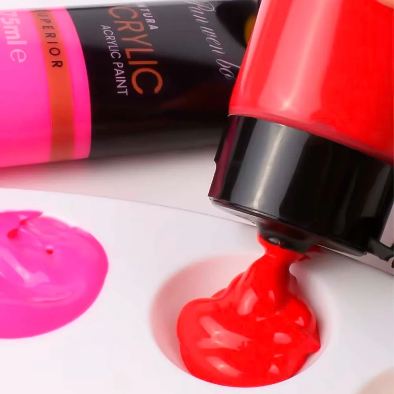 Farby Akrylowe 12x75ml Zestaw Fab Akrylowych W Dużych Tubkach