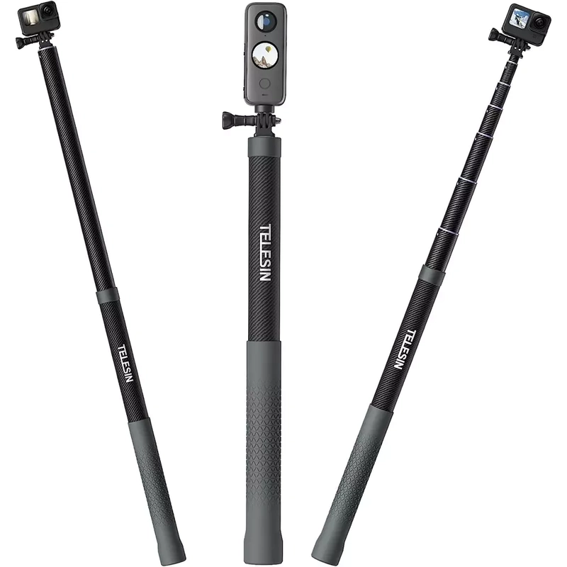 Statyw Monopod Kijek Karbonowy 3m Telesin do GoPro DJI Telefonu Kamery