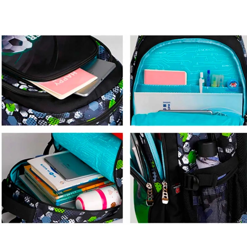 Plecak Szkolny Tornister Football Piłka Nożna dla Chłopca Klasa 1-8 Edison