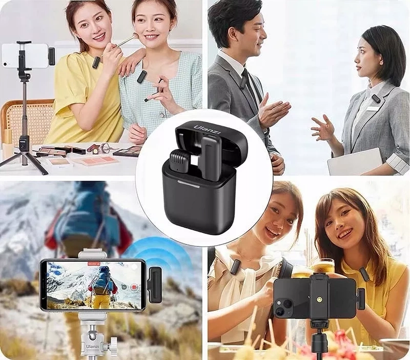 Mikrofon Bezprzewodowy Krawatowy do USB C Android / IPhone 17 16 15 14 13 12 