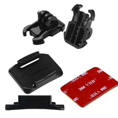 Uchwyt Zagięty Adapter Zagięty J-Hook Przylepiec 3M do Kasku Kamer GoPro DJI