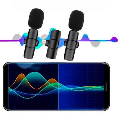 Mikrofon Do Telefonu Krawatowy Bezprzewodowy USB C Android / IPhone 17 16 15 14 13 12 