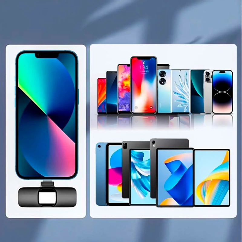 Mikrofon Do Telefonu Krawatowy Bezprzewodowy USB C Android / IPhone 17 16 15 14 13 12 